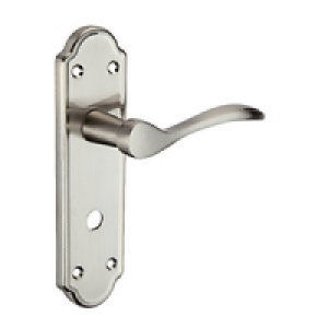 Wickes Romano Bathroom Handle Satin Nickel Finish