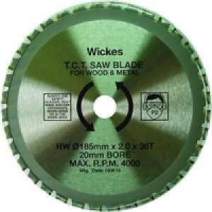 Wickes 36 Teeth Universal Wood & Metal Circular Saw Blade 18 £24.99