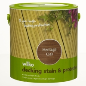 Wilko  Wilko Decking Stain Heritage Oak 2.5L