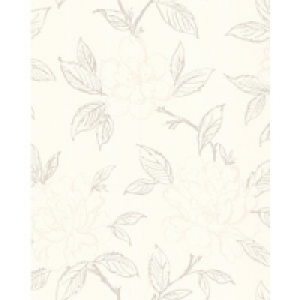 Superfresco Textured Bloom Decorative Wallpaper White 10m