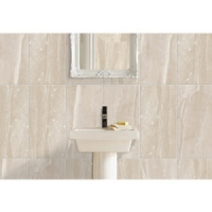 Wickes Newton Beige Gloss Ceramic Wall Tile 248x498mm