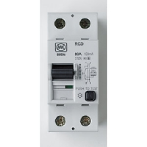 MK RCD DP Two Module 80A 100MA Trip