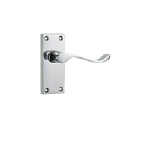 Wickes Monaco Victorian Scroll Latch Handle Set Chrome Finis £15.43