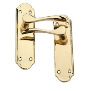Wickes Romano Latch Handle Polished Brass Finish £16.39