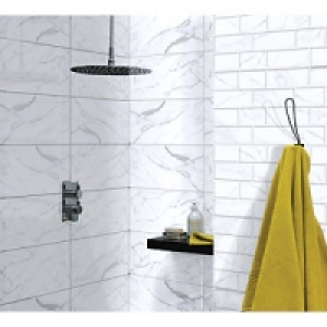 Wickes  Wickes Herston Calacatta Gloss Ceramic Wall Tile 248x498mm