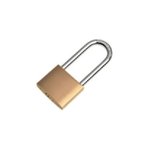 Wickes  Wickes Padlock Long Shackle Brass 40mm