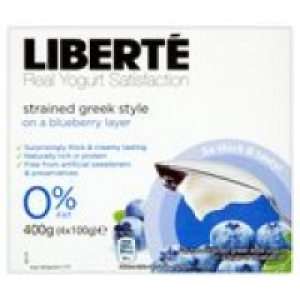Liberte Blueberry Strained Greek Style 0% £2.22