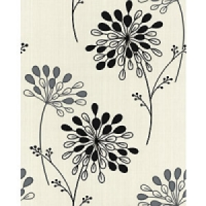 Superfresco Burst Decorative Wallpaper Black/Mica 10m