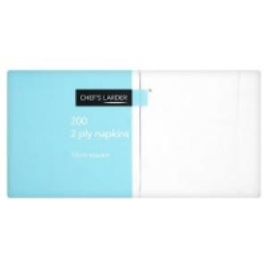 Chefs Larder White 2Ply 33cm Napkins 200s