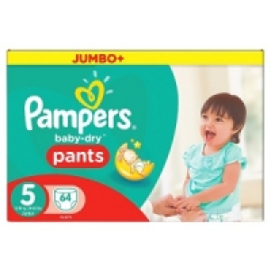 Pampers Baby-Dry Pants Size 5 Jumbo Box 64 Nappies