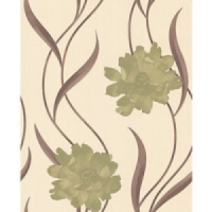 Superfresco Textured Poppy Decorative Wallpaper Green/Cream  £15.49