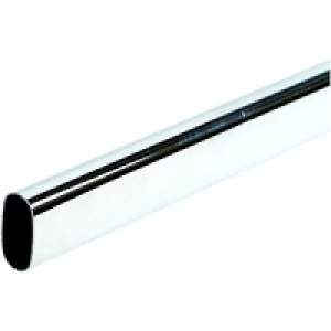 Wickes Multi Rail Oval Tube Chrome 30x15x2438mm £12.99