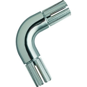 Wickes Wardrobe Rail Elbow 19mm Chrome