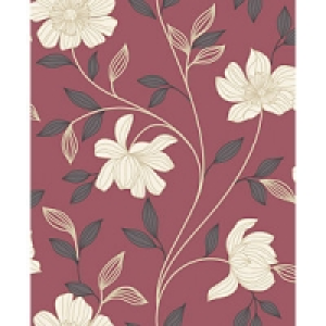 Superfresco Textured Camille Decorative Wallpaper Red/Cream