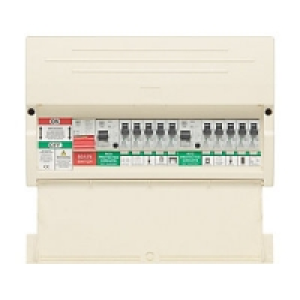 MK 10 Way Populated Consumer Unit 2 x 63A RCD+10mCB