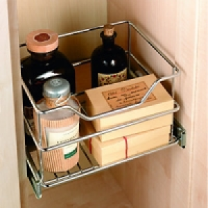 Wickes Pull Out Storage Basket Chrome