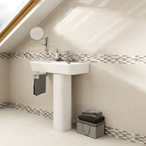 Wickes Replica Wall Tile Ivory 250x500mm