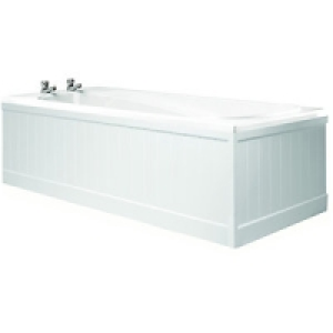 Wickes Bath Front Panel White Gloss Tongue & Grooved 1700mm £48.99