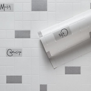 Contour Cafe Culture Kitchen & Bathroom Vinyl Wallpaper Grey