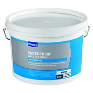 Wickes Waterproof Wall Tile Grout White 3.5kg