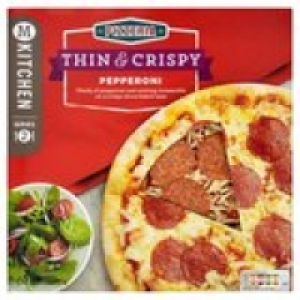 M Kitchen Thin Crust Pepperoni Pizza &pound;2.20