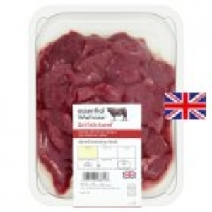 essential Waitrose British beef diced braising steak £4.19