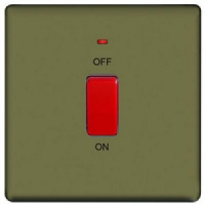 Wickes 45A Cooker Switch 1 Gang Pearl Nickel Screwless Flat  £26.99