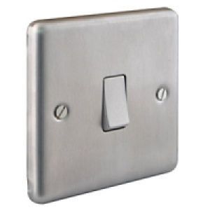 Masterplug 10A 1 Gang 2 Way Switch Brushed Stainless Steel &pound;9.99