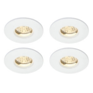 Storm Bathroom Downlight Fixed White 4 Pack