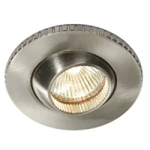 Saxby Mist Bathroom Downlight Tilted Satin Nickel