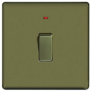 Wickes 20A Light Switch + LED 1 Gang Pearl Nickel Screwless