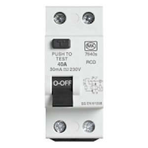 MK RCD 40A 30MA 6KA Two Module DP