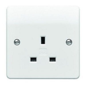 MK 13A Unswitched Single Socket K0780RPWHI £3.49