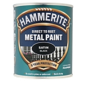 Hammerite Metal Paint Satin Black 750ml £19.99