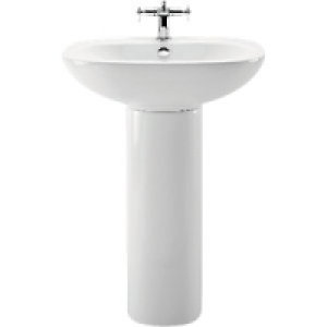 Wickes Nunica Basin with Full Pedestal 600mm
