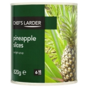 Chefs Larder Pineapple Slices in Light Syrup 820g