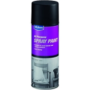 Wickes All Purpose Spray Paint Gloss Black 400ml £6.98