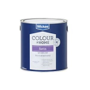 Wickes Quick Dry Satin Paint - Brilliant White 2.5L