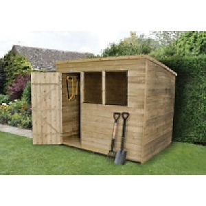 Wickes Overlap Pressure Treated Pent Shed 8 x 6