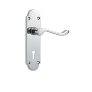 Wickes Vancouver Victorian Shaped Lock Handle Chrome Finish £16.62