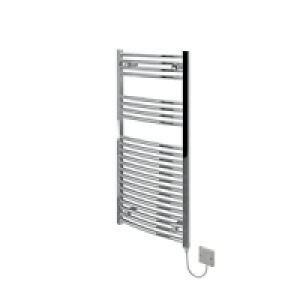 Kudox Electric Towel Radiator 500 x 1100mm Curved Chrome