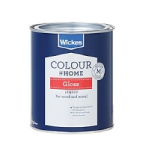 Wickes High Gloss Paint Brilliant White 750ml £10.99