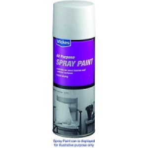 Wickes All Purpose Spray Paint Satin White 400ml