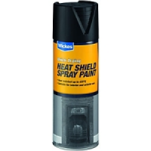 Wickes Heat Shield Spray Paint Matt Black 400ml