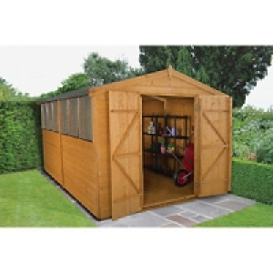Wickes Shiplap Dip Treated Apex Shed Double Doors 12x8 £959.99