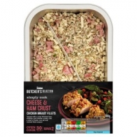 Asda Asda Butchers Selection Simply Cook Cheese & Ham Crust Chicken Breast Fillets