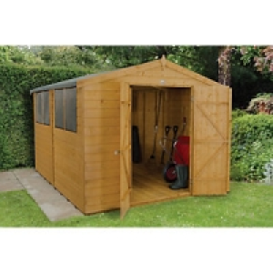 Wickes Shiplap Dip Treated Apex Shed Double Doors 10 x 8