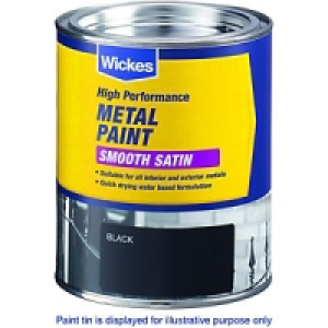 Wickes Metal Paint Smooth Satin White 750ml £13.99