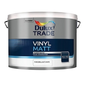 Dulux Trade Vinyl Matt Emulsion Paint Pure Brilliant White 1