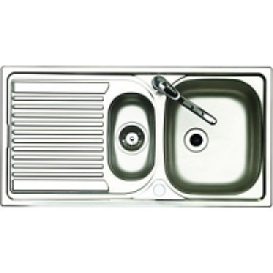 Wickes 1 1/2 Bowl Reversible Kitchen Sink With Tap Stainless £101.50